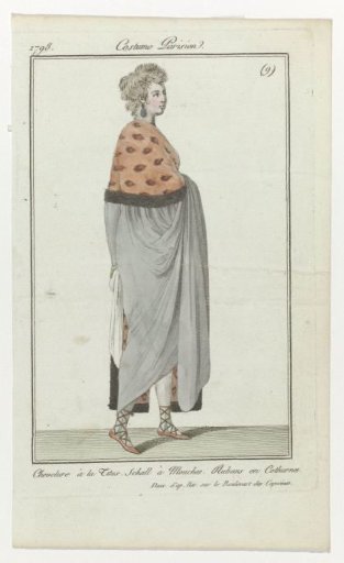 Journal des Dames et des Modes, Parisian Costume, 4 March 1798, (9): Hair à la Titus (...)