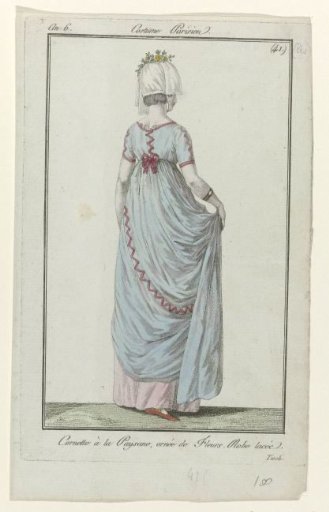 Journal des Dames et des Modes, Parisian Costume, 2 June 1798, Year 6, (41 (bis)): Cornette à la Paysan (...)