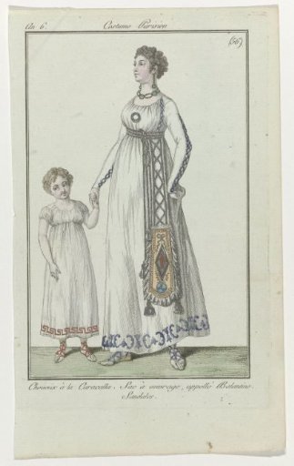 Journal des Dames et des Modes, Parisian Costume, 17 August 1798, Year 6, (56): Caracalla Hair (...)