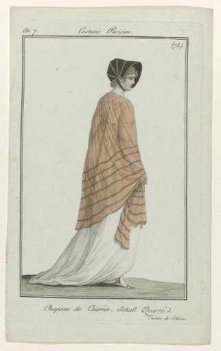 Journal des Dames et des Modes, Parisian Costume, 7 November 1798, Year 7 (72): Courier's Hat (...)