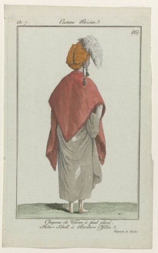 Journal des Dames et des Modes, Parisian Costume, 19 January 1799, Year 7 (85): Velvet Hat (...)
