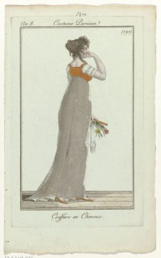 Journal des Dames et des Modes, Parisian Costume, 4 February 1800, Year 8 (191): Coiffure en Cheveux