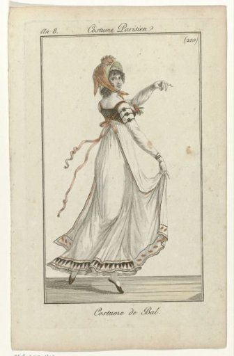 Journal des Dames et des Modes, Parisian Costume, 20 April 1800, Year 8 (210): Ball Costume