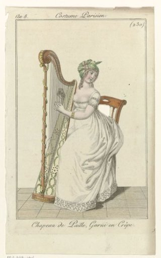Journal des Dames et des Modes, Parisian Costume, 14 July 1800, Year 8 (230): Straw Hat (...)