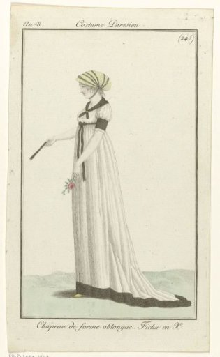 Journal des Dames et des Modes, Parisian Costume, 17 Sept. 1800, Year 8 (245): Hat of Form (...)