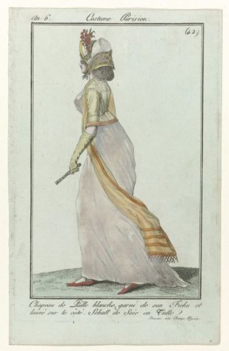 Journal des Dames et des Modes, Parisian Costume, 8 June 1798, Year 6 (42): Straw Hat (...)