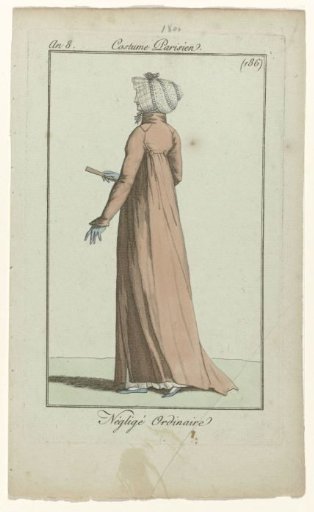 Journal des Dames et des Modes, Parisian Costume, 10 Jan. 1800, Year 8 (186): Ordinary Négligé