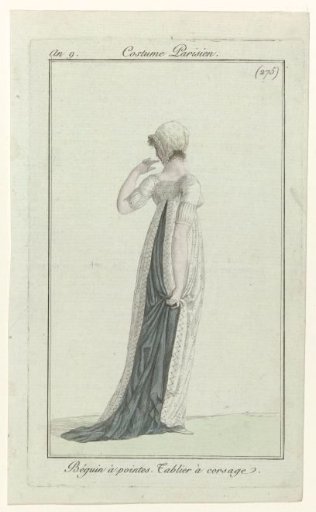 Journal des Dames et des Modes, Parisian Costume, 25 Jan. 1801, Year 9 (275): Pointed Bonnet (...)