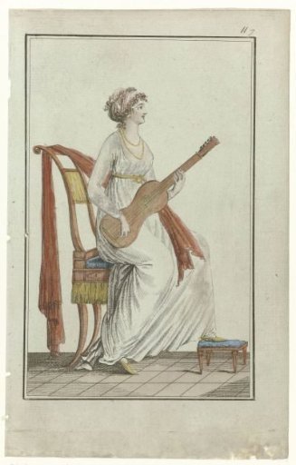 General Table of Taste, Year 7, No. 7 (23 Oct. 1798): Young Woman Playing the Guitar