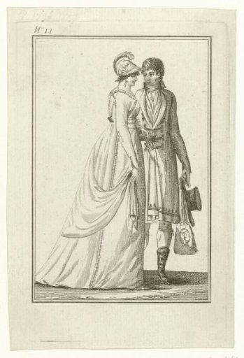 General Table of Taste, Year 7, No. 13 (21 Dec. 1798): Lovers Couple on a Promenade