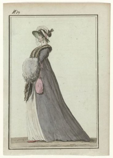 General Table of Taste, Year 7, No. 17 (20 Jan. 1799): Velvet Hat, Fox Fur Palatine (...)