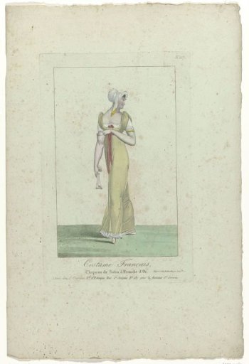 French Costume, then New Parisian Costume 1799-1810, No. 117: Satin Hat (...)