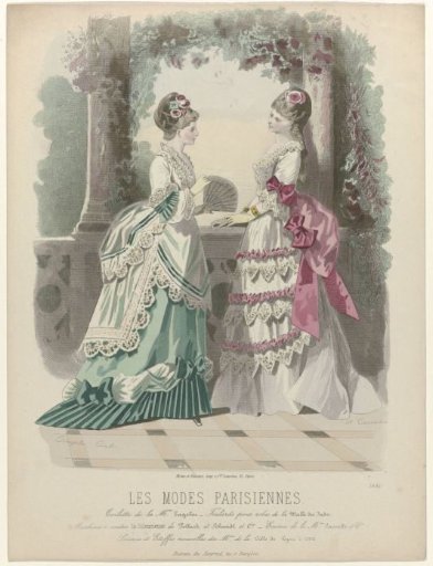 Les Modes Parisiennes, 1871-1872, Pl. 1554: Toilette of Mme Gagelin (...)