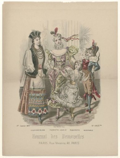 Journal des Demoiselles, 1 January 1894, No. 4971 bis: Russian Costume (...)