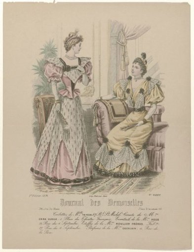 Journal des Demoiselles, 1 February 1894, No. 4975 bis: Toilettes of Miss Thirion (...)