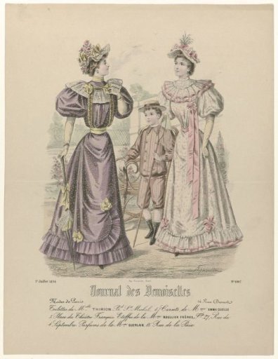 Journal des Demoiselles, 1 July 1894, No. 4997: Toilettes of Miss Thirion (...)