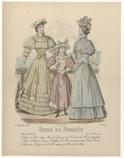 Journal des Demoiselles, 1 September 1894, No. 5005: Toilettes of Mrs. Gradoz (...)
