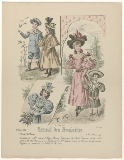 Journal des Demoiselles, 1 March 1895, No. 5031: Toilettes of Mrs. Taskin (...)
