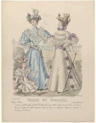 Journal des Demoiselles, 1 August 1895, No. 5053: Toilettes of Miss Thirion (...)