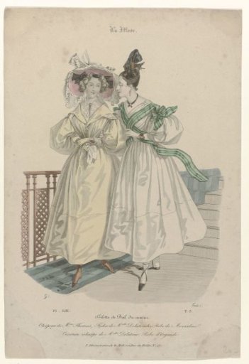 La Mode, 1830, Pl. 53, T. 3: Morning Ball Toilette (...)