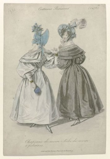 Journal des Dames, Parisian Costumes, 1832, (2976): Moiré Hats (...)