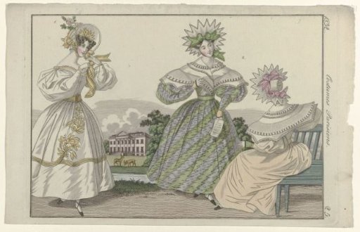 Journal des Dames et des Modes, Frankfurt edition, 1832, Parisian Costumes, No. 25