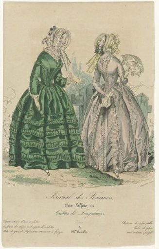 Journal des Femmes, ca. 1840: Longchamps Outfits (...)