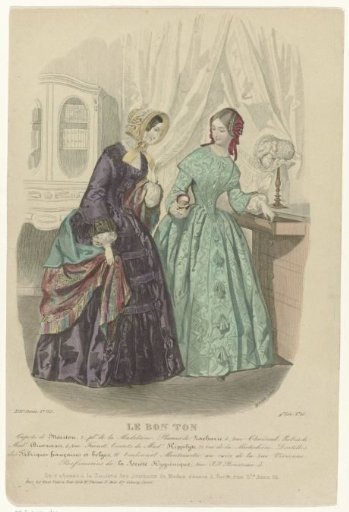 Good Taste, 1851, 9th Issue, No. 15, 17th Year 1st Vol.: Mariton Bonnets (...)