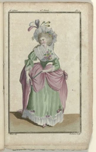 Magasin des Modes Nouvelles Françaises et Anglaises, 20 December 1786, 2nd Year, 4th Issue, Pl. 1