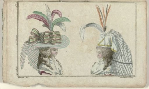 Magasin des Modes Nouvelles Françaises et Anglaises, 20 December 1786, 2nd Year, 4th Issue, Pl. 3