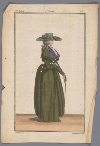 Magasin des Modes Nouvelles Françaises et Anglaises, 30 December 1786, 2nd Year, 5th Issue, Pl. 1