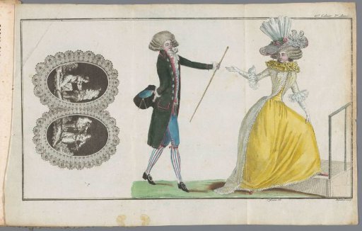 Magasin des Modes Nouvelles Françaises et Anglaises, 30 April 1788, 3rd Year, 17th Issue, Pl. 1, 2 and 3