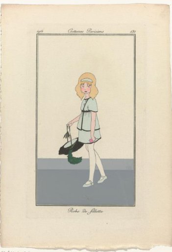 Journal of Ladies and Fashions, Parisian Costumes, 1914, No. 131: Girl's Dress