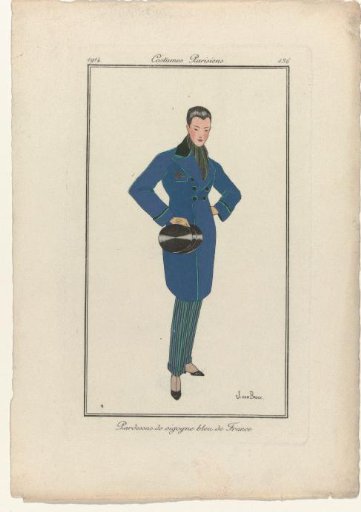 Journal of Ladies and Fashions, Parisian Costumes, 1914, No. 136: Vigogne Overcoat (...)