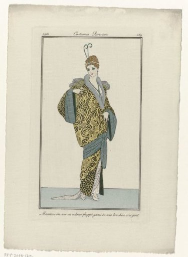 Journal des Dames et des Modes, Parisian Costumes, 1914, No. 139: Evening Coat (...)