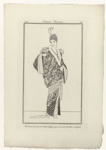Journal des Dames et des Modes, Parisian Costumes, 1914, No. 139: Evening Coat (...)