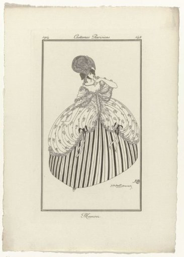 Journal des Dames et des Modes, Parisian Costumes, 1914, No. 142: Manon