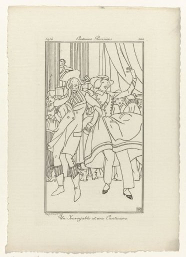 Journal des Dames et des Modes, Parisian Costumes, 1914, No. 144: An Incroyable and a Cantinière
