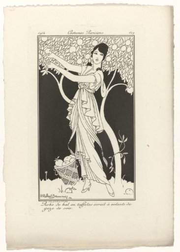 Journal des Dames et des Modes, Parisian Costumes, 1914, No. 149: Ball Gown (...)