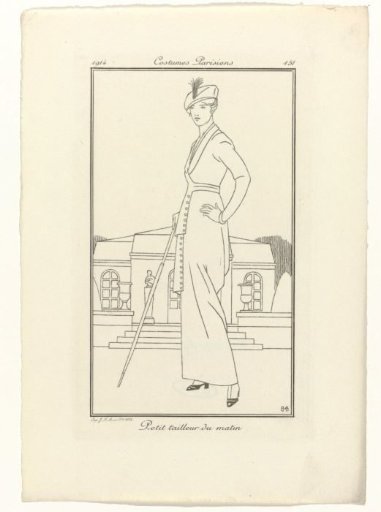 Journal des Dames et des Modes, Parisian Costumes, 1914, No. 151: Small Morning Suit