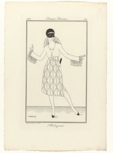 Journal des Dames et des Modes, Parisian Costumes, 1914, No. 152: Harlequin