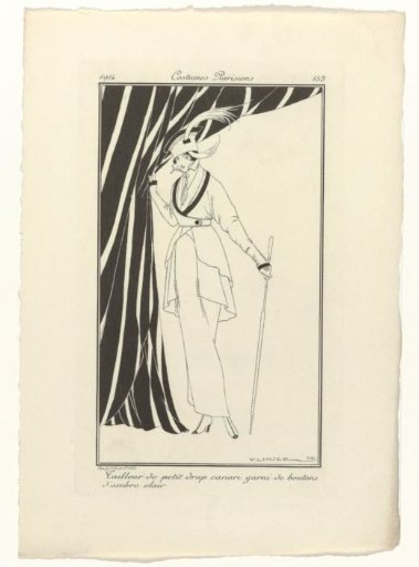 Journal des Dames et des Modes, Parisian Costumes, 1914, No. 153: Small Cloth Suit (...)