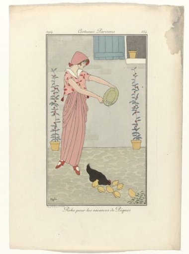 Journal des Dames et des Modes, Parisian Costumes, 1914, No. 154: Holiday Dress (...)