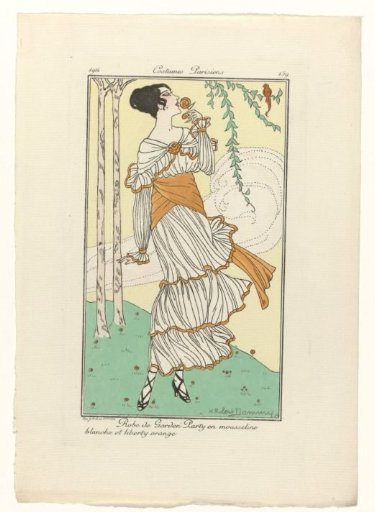 Journal des Dames et des Modes, Parisian Costumes, 1914, No. 159: Garden Party Dress (...)
