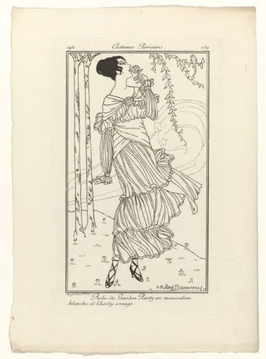 Journal des Dames et des Modes, Parisian Costumes, 1914, No. 159: Garden Party Dress (...)