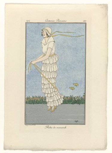Journal des Dames et des Modes, Parisian Costumes, 1914, No. 161: Nansouk Dress