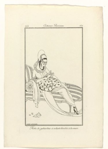 Journal des Dames et des Modes, Costumes Parisiens, 1914, No. 162: Gabardine Dress (...)