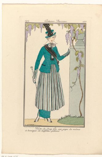Journal des Dames et des Modes, Parisian Costumes, 1914, No. 163: Cloth Jacket (...)