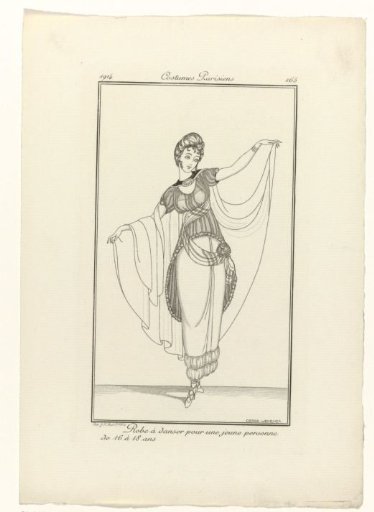 Journal des Dames et des Modes, Parisian Costumes, 1914, No. 165: Dancing Dress (...)