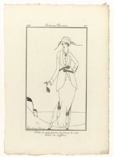 Journal des Dames et des Modes, Parisian Costumes, 1914, No. 167: Serge Dress (...)